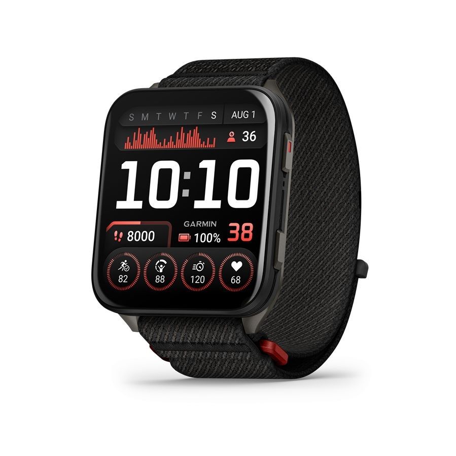 Venu® X1 - Black with Slate Titanium Caseback and Black ComfortFit Nylon Band